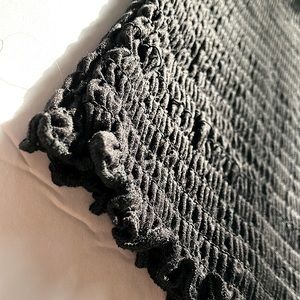 Black Ruffled Tube Top